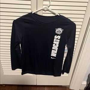 Nike Navy Wildcats Long Sleeve Tee with White Graphic